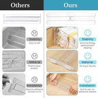 Vtopmart 12 Pack Drawer Dividers for Clothes, 4" High 13"-22" Adjustable Expandable Dresser Drawer Organizer, Clear Plastic Separators for Dresser, Baby Clothing, Underwear, Cosmetic, Toiletries - size: 4" H,13-22" L