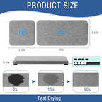 4PCS Water Absorbing Stone Tray, Stone Drying Tray for Bathroom Sink and Kitchen Counter, Fast Drying Diatomite Sink Coasters, Diatomaceous Coaster, Soap Dish Holders - color: Gray