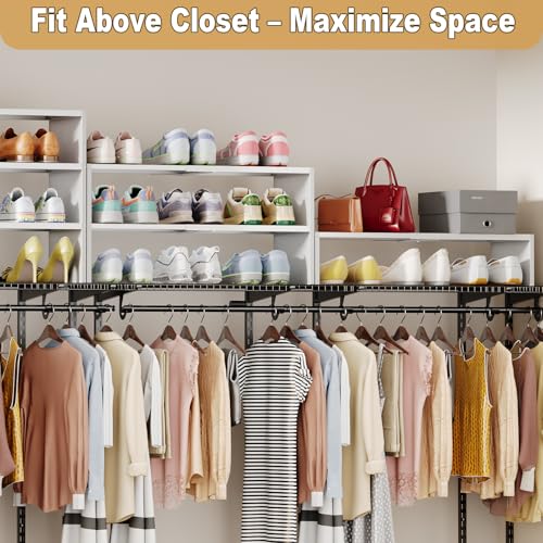 X-cosrack 3-Tier Shoe Rack for Closet, Shoe Organizer for Front Door Entrance Expandable Shoe Shelf, Stackable Iron Shoe Storage Shelves for Closets, Entryway, Hallway, Garage,White - size: 1 Pack 3 Tier