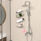AITEE Acrylic Bathroom Organizer Shower Caddy, Clear Shampoo Holder Wall Mounted with Suction Cup, No Drilling and Rustproof, Sturdy and Durable - One Shelf - style: One Shelf