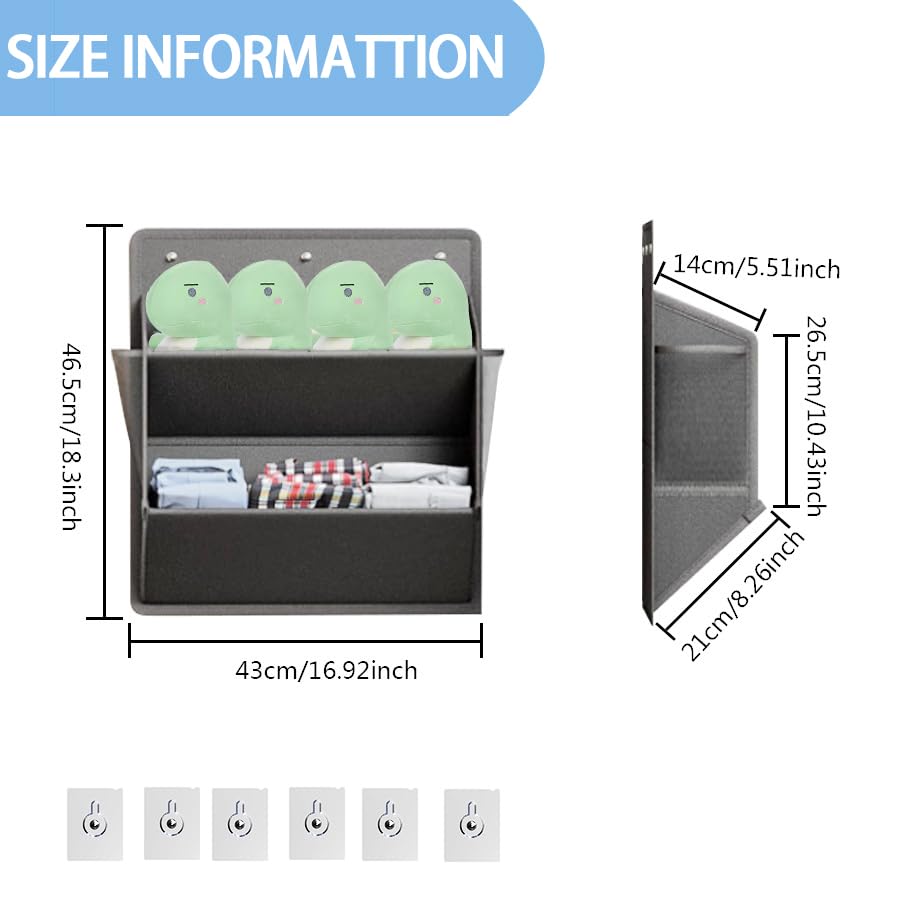 2 Pack RV Shoe Storage with Adhesive hook,Over the Door Shoe Rack,Heavy Duty Oxford Fabric Wall Hanging Organizer with Large Deep Pocket for Camper,Narrow Space Saving Closet Organizers(Grey, 2-Grids) - color: Grey, size: 2-Grids