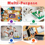 12 Pack Letter Size Flat Storage Paper Tray Organizer Bin Tray Plastic Stackable File Organizer for Classroom Library School Office Teacher Desktop Book Organization (Rainbow)