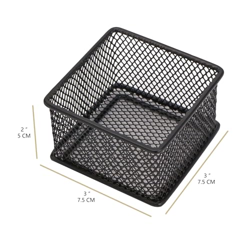 Annova Mesh Stackable Drawer Cabinet and Shelf Organizer Bins Storage Basket School Office Supply Holder Tray- Set of 2 (Black, 3x3x2 Inch) - color: Black, size: 3x3x2 Inch
