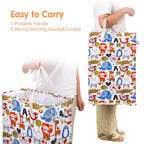Odonata Slim Laundry Hamper Handles Collapsible Laundry Basket Thin Dirty Clothes Basket Narrow Laundry Bag Foldable Dirty Hamper 48L (Animal) - color: Animal