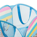Bluey Pop Up Hamper - Bluey and Bingo Mesh Laundry Basket/Bag with Durable Handles - Storage for Clothes and Toys - color: Blue - Bluey 01