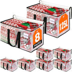 RoomHacks Clear Heavy Duty Extra Large Moving Bags, Reinforced Handle and Double Zipper Storage Bags, Packing Bags Alternative (8 Packs) - size: 125L- 8Packs