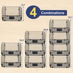 4 PACK XXL Stackable Wire Baskets for Storage Pantry,Fruit Basket For Kitchen Cabinet,16.3''x12''x8.2''Vegetable Fruit Snack Chips Onion Potato Cans Organization, pantry organizers and storage