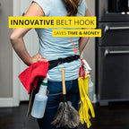 5-Pocket Waterproof Professional Cleaning Apron. Made for Pro Cleaners. Like a Cleaning Caddy Around Your Waist - color: Jet Black, style: Small