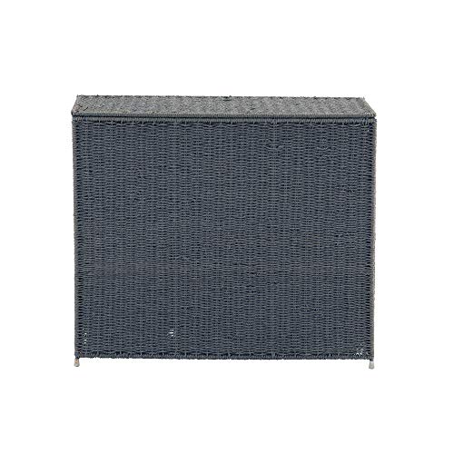Household Essentials 3 Compartment Laundry Sorter, Wicker Laundry Sorter - color: Grey