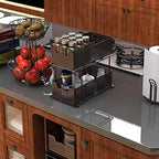 Simple Houseware 2 Tier Sliding Cabinet Basket Organizer Drawer, Bronze - color: Bronze, size: 1-Pack