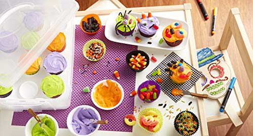Snapware (2-Layer, 24 Cupcakes Plastic Detachable Cupcake Carrier Storage Container With Lid and Handle, Freezer Dishwasher Microwave Safe (Pack of 3) - size: 14.25" L x 10.5" W (Pack of 3)