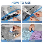 BoxLegend 20 Pack Travel Vacuum Storage Bags with Wireless USB Electric Pump (1200mAh) 4 Sizes for Luggage, Suitcase & Backpack Must-Have Travel Essentials Save 80% Space for Clothes & Packing - size: TRAVEL 20 PACK-Electric Pump