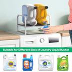 Laundry Detergent Holder Stand, Liquid Detergent Dispenser Shelf Organizer with Cleanable Drip Tray, Liquid Holder Stand Catcher for Laundry Room Organization and Storage (Flat-BlackWhite) - style: Flat-Black Wood
