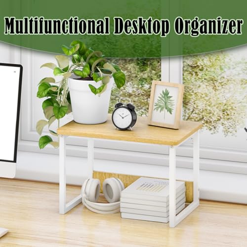 MARTY Printer Stand with Storage for Desk, Desktop Printer Stand Shelf Organzier for Home/Office Heavy Duty Printer Riser Under Desk Small Printer Table for Fax Machine Copier Scanner(Maple) - color: Maple, size: 2 Tier