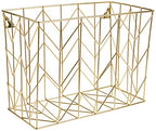 U Brands Hanging File Desk Organizer, Wire Metal, Gold - 894U02-06 (Pack of 6) - size: 9.37H x 12.2W x 6.85D inches (Pack of 6)