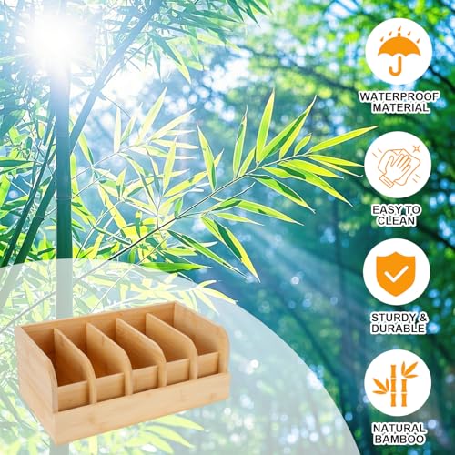 GTI Belt Organizer, 5 Compartments Belt Organizer for Closet and Drawer, Bamboo Display Case for Tie and Belt, Belt Storage Organizer for Men Women (Wooden) - color: Wood, size: 5 Compartments