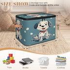 Custom Storage Basket with Name, Personalized Storage Bins with Zipper Lid, Foldable Fabric Storage Box Large capacity with Handle Dalmatian - color: Option 12
