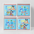 Nickelodeon Baby Shark Set of Two Spacious Collpasible Storage Cubes, 10"x10" - color: Mickey Mouse / Blue