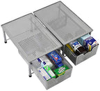 Simple Houseware Stackable Cabinet Basket Drawer Organizer, Silver - color: Silver, size: 1-Tier
