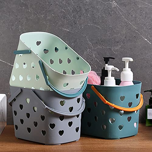 Anyoifax Portable Shower Caddy Tote Plastic Storage Basket with Handle Box Organizer Bin for Bathroom, Pantry, Kitchen, College Dorm, Garage - Blue - color: Blue, size: 1 Pack