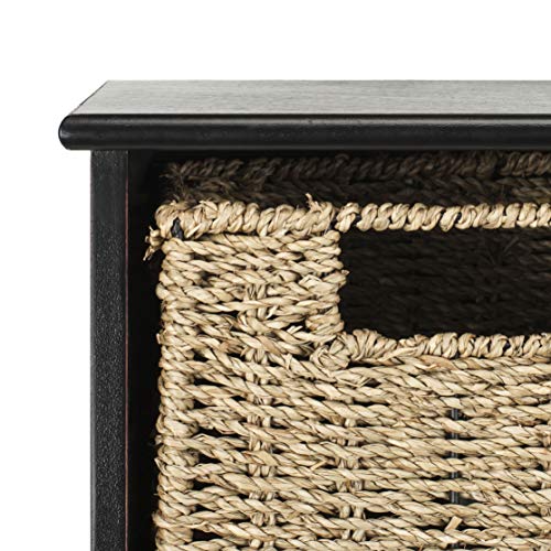 Safavieh Home Collection Finley Hanging 3 Basket Wall Rack - color: Black