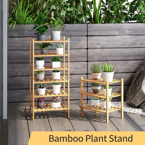 6-Tier Small Shoe Rack for Entryway, Stackable | Heavy Duty | Multi-Function, Bamboo Free Standing Shoe Racks for Bedroom Hallway Closet - color: Natural, size: 6-Tier-Short