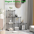 C&AHOME Cube Storage Organizer, 6-Cube Shelves Units, Closet Cabinet, DIY Plastic Modular Book Shelf, Ideal for Bedroom, Living Room, Office, 36.6" L x 12.4" W x 36.6" H Grey UPCS06G - color: Grey