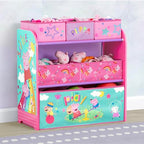 Delta Children - Peppa Pig Design & Store 6 Bin Toy Storage Organizer - Greenguard Gold Certified, Pink - color: Peppa Pig