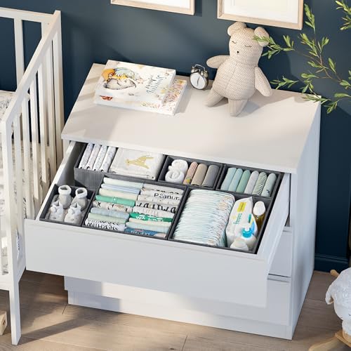 Drawer Organizer Set of 12 Dark Grey - Nursery, Bedroom, Closet Organizer & Storage - color: Dark Grey