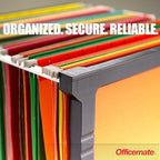 Officemate Plastic Hanging File Folder Frame, 18 Inch, Letter and Legal Size. 1 Set (91961), Black and Gray - size: 18 Inch