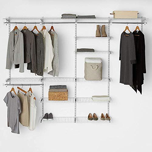 Rubbermaid Configurations 26" Shelving Kit, Set of 2 Shelves (Uprights not included), White, Expandable, Organization for Home/Laundry/Bathroom/Mudroom/Pantry/Linen Closet/Garage - style: Wire Shelf