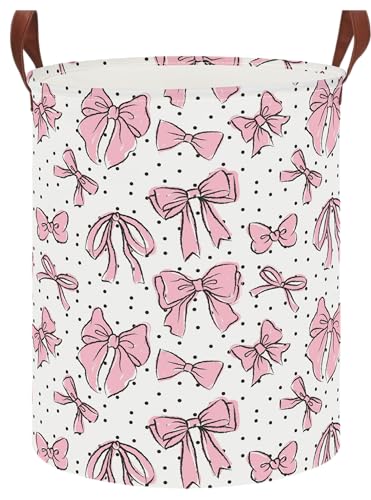 NTAOHAMPER Laundry Hamper,Laundry Basket,Baby Nursery Hamper,Waterproof Storage Bin,Clothes Organizer Basket,Room Decor(Hand-drawn Bowknot) - color: Hand-drawn Bowknot