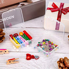 48 Packs Clear Small Plastic Containers Transparent Storage Box with Hinged Lid for Small Items Crafts Jewelry (2.12 x 2.12 x 0.79 Inches) - size: 2.12 x 2.12 x 0.79 in