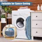 Collapsible Laundry Baskets, Tear Proof Pop Up Laundry Hamper with Large Capacity, Sturdy Foldable Laundry Basket, Easy to Carry Laundry Hamper for Home, Laundry Room, Bedroom, Dorm, Travel Blue - style: Square Blue