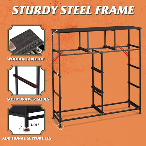 WLIVE 9-Drawer Dresser, Fabric Storage Tower for Bedroom, Hallway, Entryway, Closet, Tall Chest Organizer Unit with Fabric Bins, Steel Frame, Wood Top, Easy Pull Handle, Charcoal Black - color: Charcoal Black