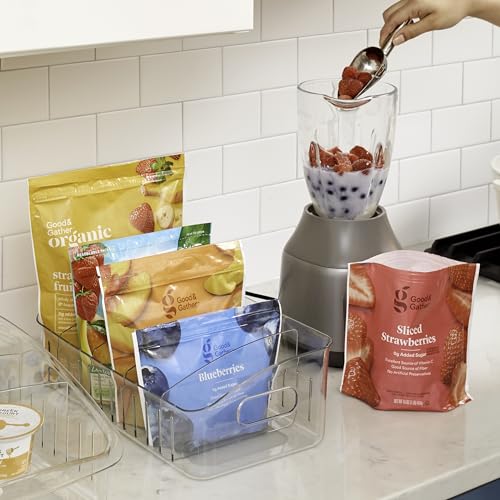 YouCopia FreezeUp Freezer Bin 12", BPA-Free Fridge Organizer with Adjustable Dividers and Handle for Frozen Food and Leftovers - size: 12" Deep