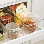 iDesign Plastic Stackable Pantry Bin for Kitchen Cabinets or Fridge, Set of 2, Clear, Made in USA - style: Pack of 2
