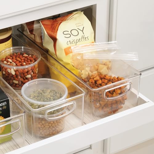 iDesign Plastic Stackable Pantry Bin for Kitchen Cabinets or Fridge, Set of 4, Clear, Made in USA - style: Pack of 4