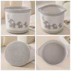 Baby Toy Basket Laundry Hamper Blanket Baskets Cute Elephant Nursery Storage Basket, Woven Cotton Rope Nursery Organization Bins For Girls Boys Kids Baby Shower Gifts Baskets