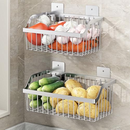 SUS304 Stainless Steel Mesh Basket, Large Wire Storage Organizer Basket, Multi-function Hanging Baskets for Kitchen Bathroom, L 15.75 Inch - size: 15.8Inch 1PCS