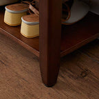 XKZG Storage Bench Wooden Shoe Rack Bench Rustic Solid Wood Entryway Bench (Brown,31.5") - color: Brown, size: 31.5"W x 11.8"D x 16.5"H