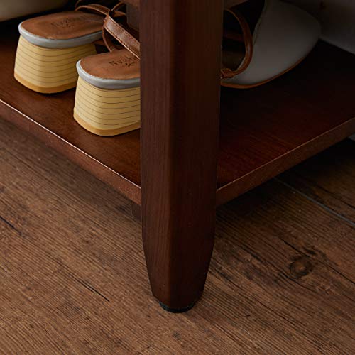 XKZG Storage Bench Wooden Shoe Rack Bench Rustic Solid Wood Entryway Bench (Brown,23.6") - color: Brown, size: 23.6"W x 11.8"D x 16.5"H