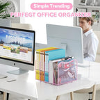 Simple Trending Mesh Desktop File Sorter Organizer, 5-Section Bookshelf for Desk Home Office, Pink - style: 5 Section Pink