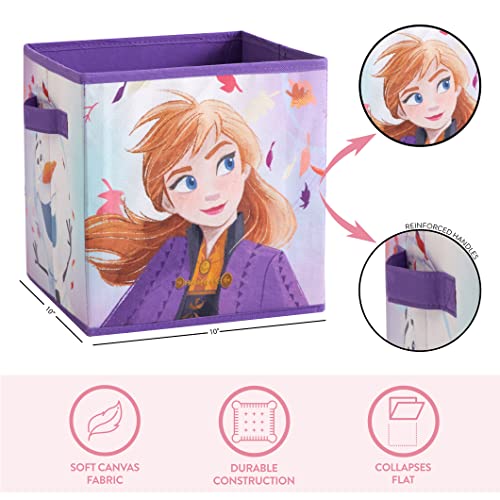 Polycanvas Disney Frozen 2 Collapsible Storage Cubes, Set of 2, 10"x10" - color: Frozen 2