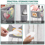 Accmor Hanging Baby Diaper Caddy Organizer, Diaper Stacker, Baby Crib Hanging Classified Storage Bag Organizer for Changing Table, Crib, Playard or Wall & Nursery Organization, Grey - style: Style C-Grey