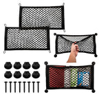 2 Pack Small Cargo Net Pocket Storage Pouch Bag 21 x 9.8 Inches RV Netting Elastic Automotive Cargo Nets with 8 Mounting Screws, Storage Mesh for Car Trunk SUV Boats - size: 21 x 9.8 Inch