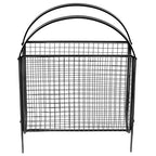 MyGift Mid-Century Design Magazine Rack, Matte Black Tone Metal Mesh Freestanding Magazine Organizer Holder Sling - color: Black