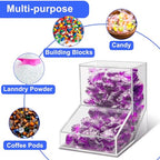 Laundry Pods Container with Spoon, Acrylic Candy Dispenser with 2 Lid, Dishwasher Pod Holder, Laundry Detergent Container, Laundry Organization for Laundry Room, kitchen, Office Used- Stand, 1pcs - color: 1pack
