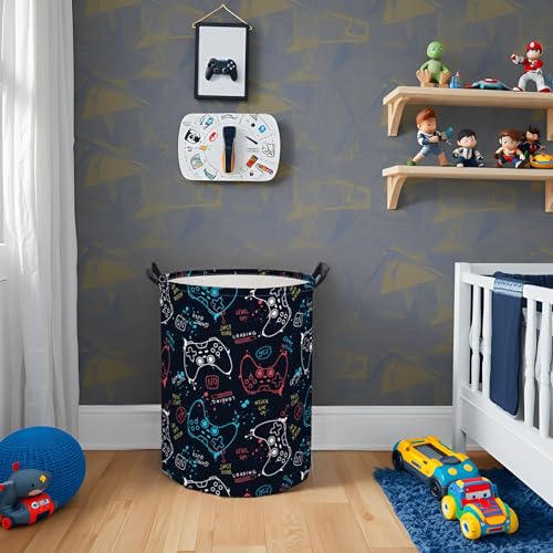 Game Laundry Basket Boys Kids Baby Laundry Hamper Dirty Clothes Organizer Toy Storage Bin Nursery Hamper for Bedroom Room Decor(Game) - color: Game
