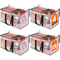 RoomHacks Clear Heavy Duty Extra Large Moving Bags, Reinforced Handle and Double Zipper Storage Bags, Packing Bags Alternative (4 Packs) - size: 125L- 4Packs